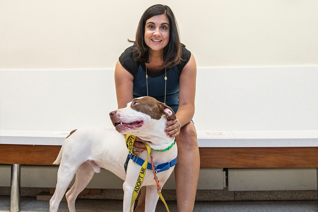 U.S. Representative Nicole Malliotakis and her dog